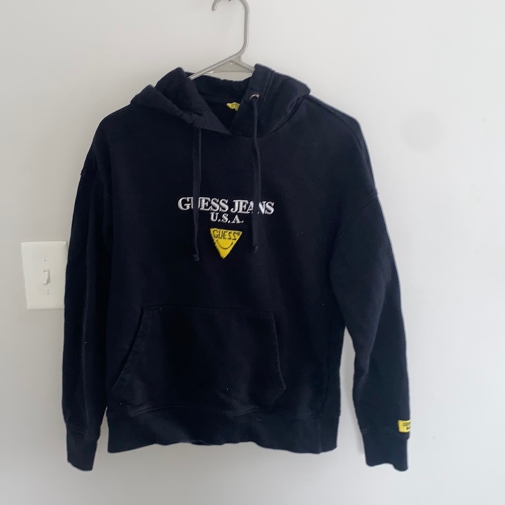 GUESS X Chinatown Market X Smiley Collab hoodie, Size Small